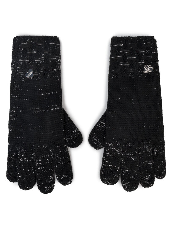 Guess Guess Дамски ръкавици Not Coordinated Gloves AW8199 WOL02 Черен