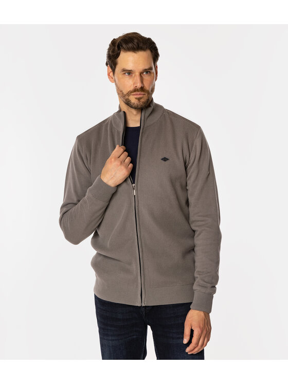 Lee Cooper Lee Cooper Sweter FARO Szary Regular Fit