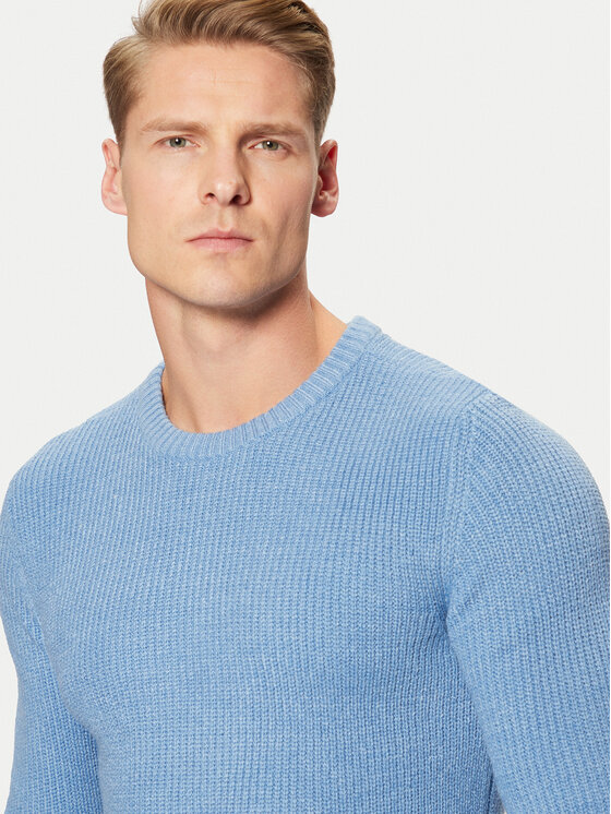 Blend Blend Sweter 20717277 Błękitny Regular Fit