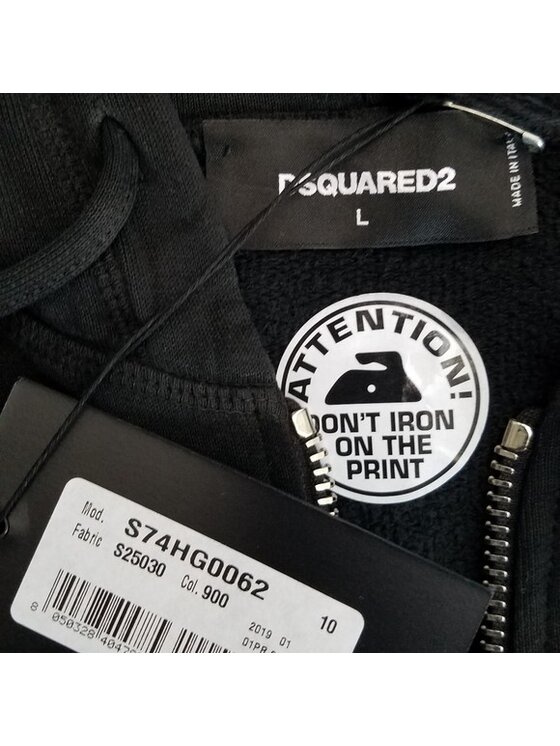 Dsquared2 Dsquared2 Mikina S74HG0062 S25030 900 Černá Regular Fit