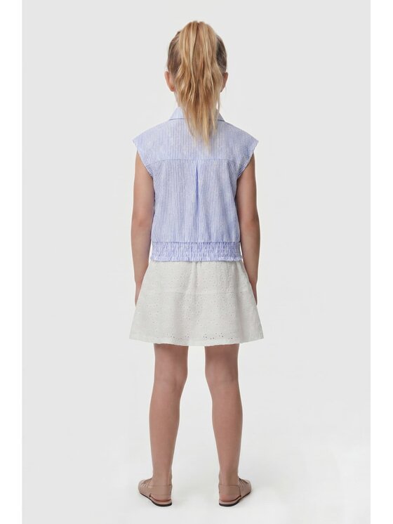 Guess Kids Guess Kids Spodnie materiałowe 181988 Biały Regular Fit