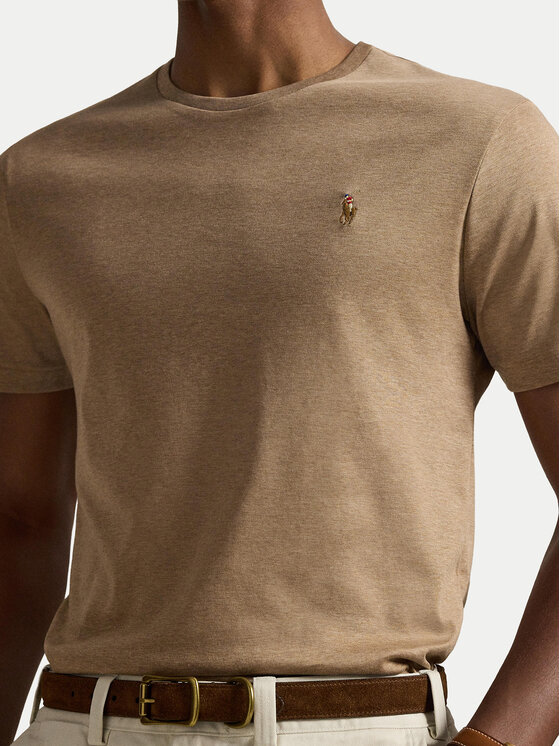 Polo Ralph Lauren Polo Ralph Lauren Tričko 710740727103 Béžová Custom Slim Fit
