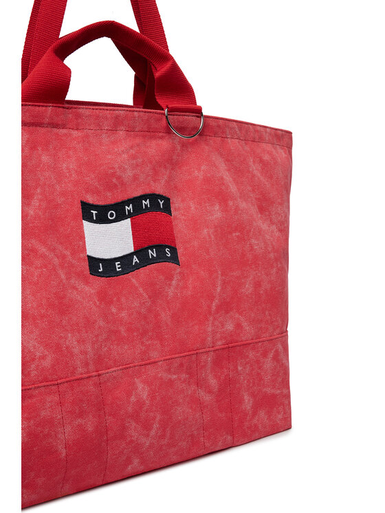 Tommy Jeans Tommy Jeans Geantă Tjw Wave Flag Med Tote AW0AW18466 Coral