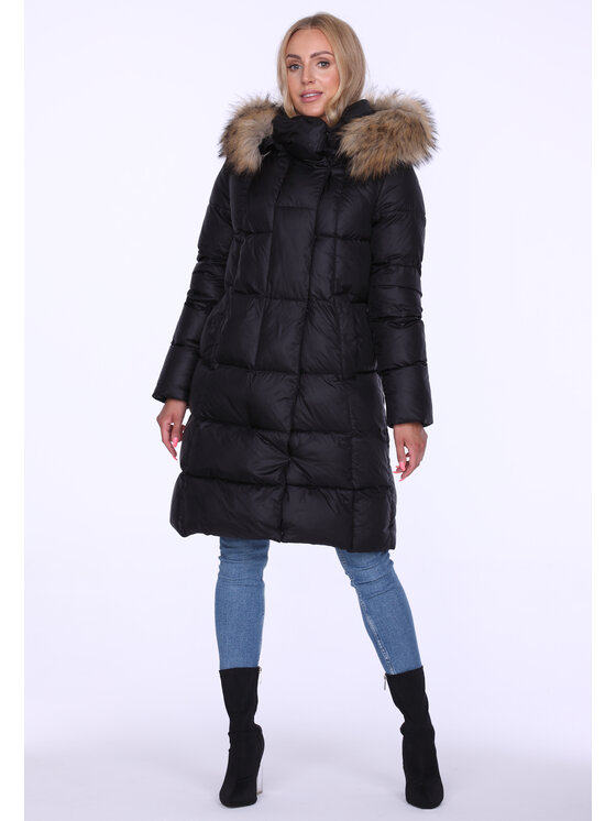 Perso Perso Kurtka puchowa BLH220011FXF Czarny Regular Fit