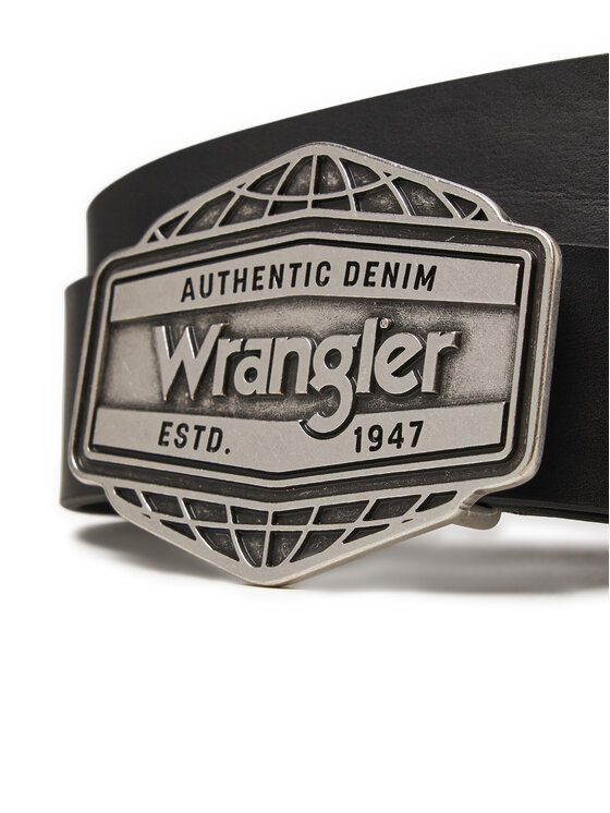 Wrangler Wrangler Pasek Męski Big Buckle 112358068 Czarny