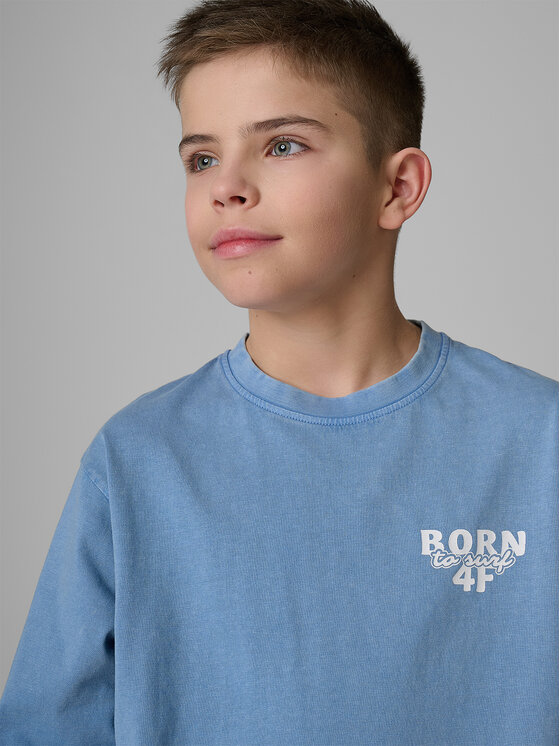 4F 4F T-Shirt WAVE RIDERS CLUB Niebieski Loose Fit