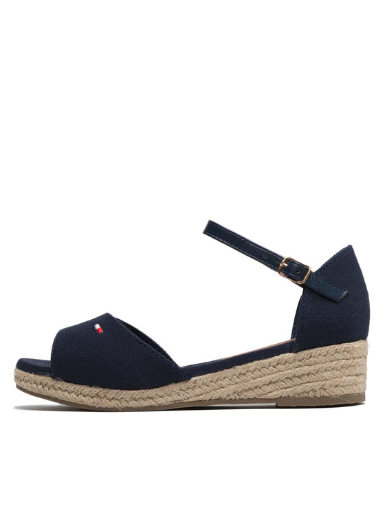 Tommy Hilfiger Tommy Hilfiger Espadrilles Rope Wedge Sandal T3A7-32185-0048 M Sötétkék
