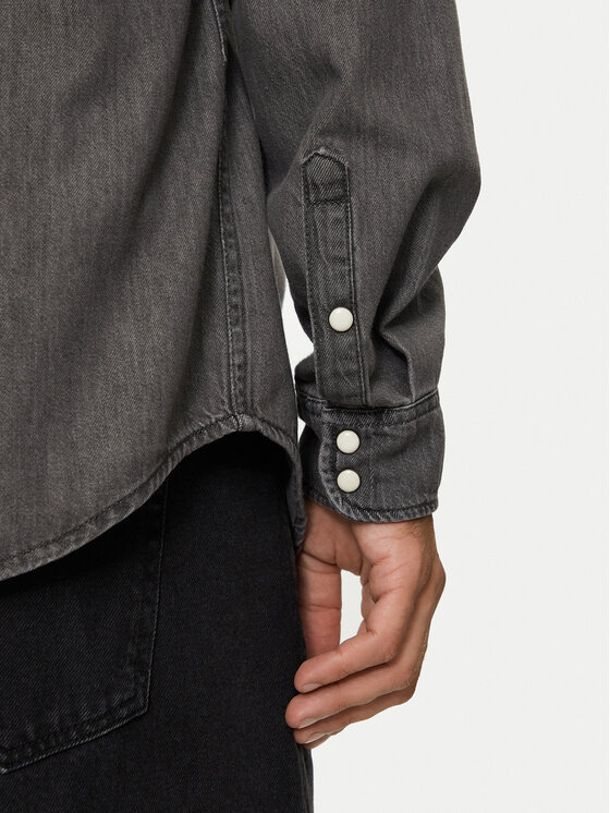 Pepe Jeans Pepe Jeans džinsiniai marškiniai PM308586 Pilka Regular Fit
