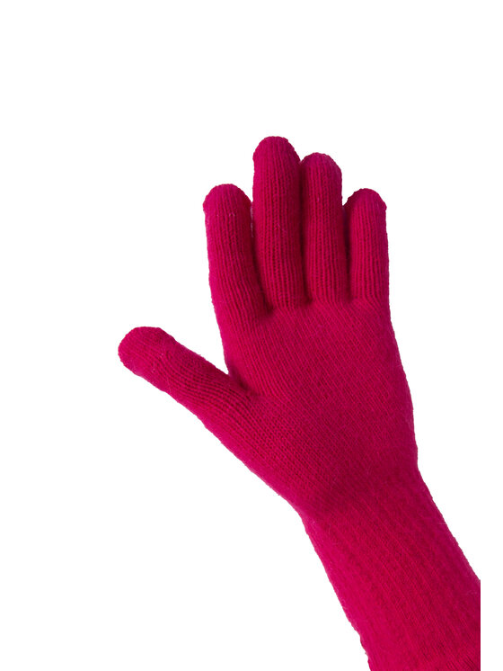 ALLORA BE UNIQUE ALLORA BE UNIQUE Guanti da donna z królika i poliestru Rosa