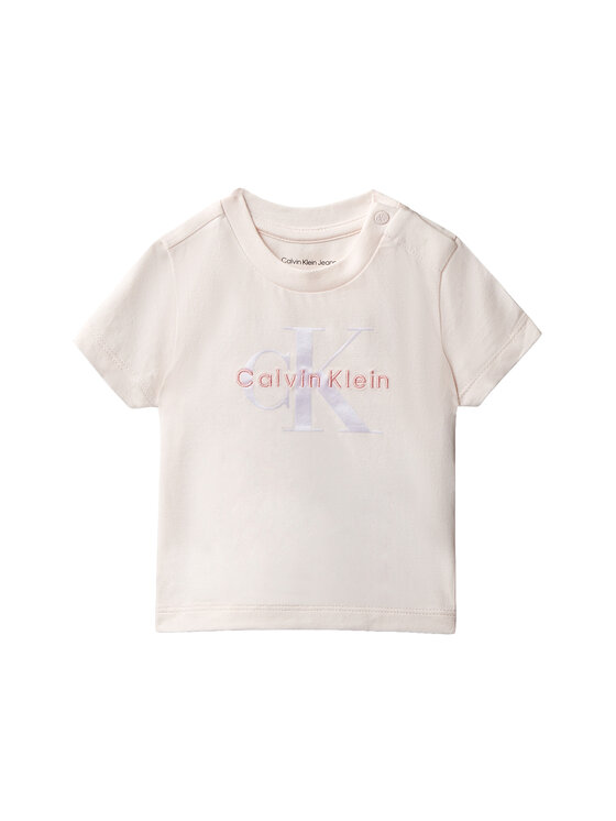 Calvin Klein Jeans Calvin Klein Jeans Tričko LVCKSJA48B Écru Regular Fit