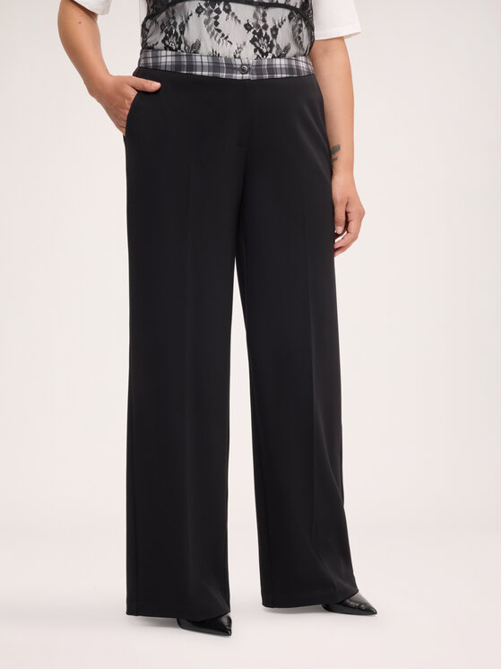 Fiorella Rubino Fiorella Rubino Pantaloni di tessuto P047T005372N0Z3 Nero Regular Fit