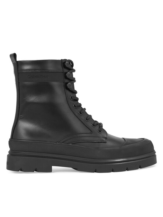 Cizme Calvin Klein Lace Up Boot High HM0HM01213 Negru