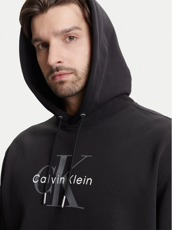 Calvin Klein Jeans Calvin Klein Jeans Μπλούζα Monologo LV04RC282G Μαύρο Regular Fit