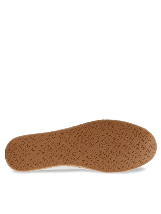 Tommy Hilfiger Tommy Hilfiger Espadrilky Basic Tommy Flat Espadrille FW0FW06497 Écru