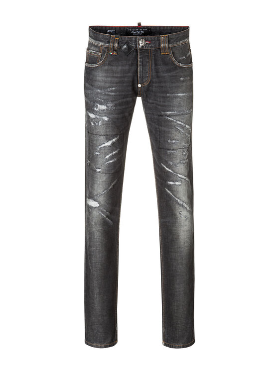 PHILIPP PLEIN PHILIPP PLEIN Džínsy 30754 Čierna Straight Fit