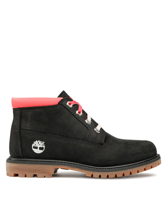Trappers Timberland Nellie Chukka Double TB0A44GJ0011 Black Nubuck W Pink