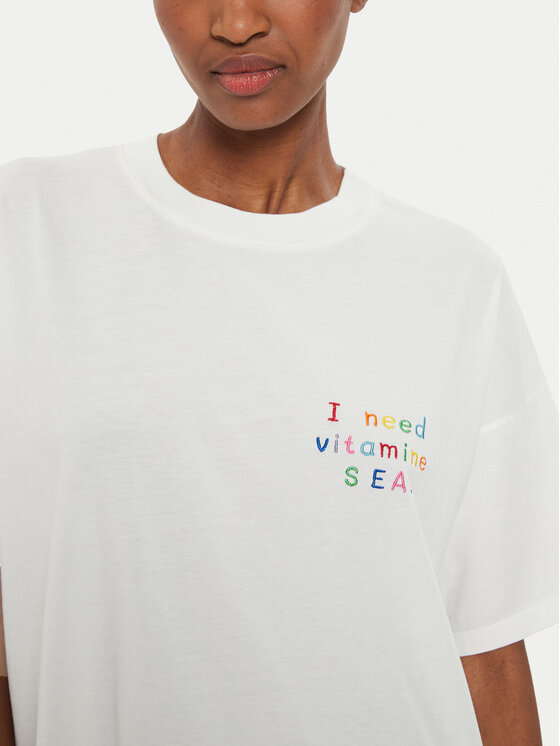 ViCOLO ViCOLO Tricou RB0851 Écru Regular Fit