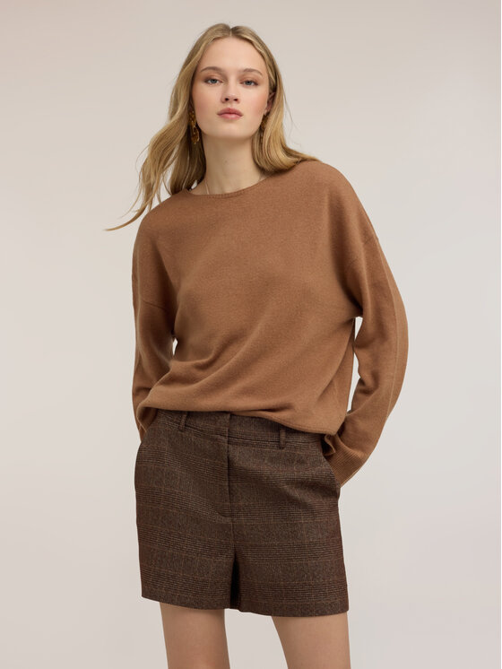 Motivi Motivi Sweter M344E002403N012 Kremowy Regular Fit