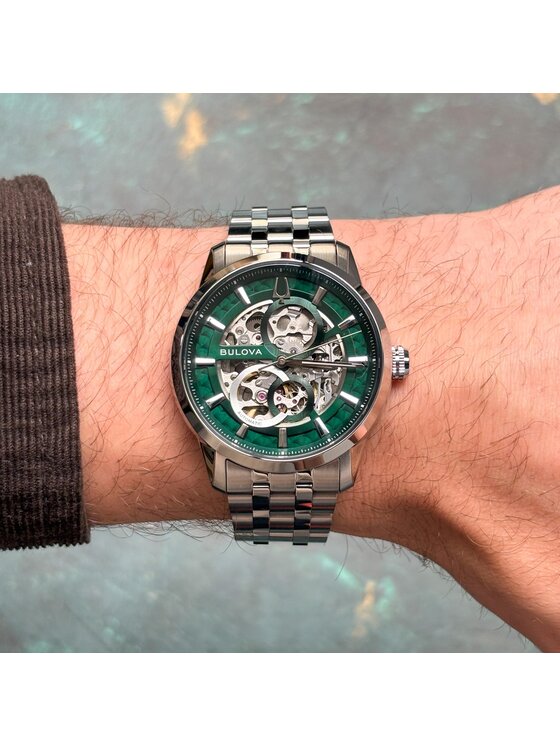 Bulova Bulova Zegarek 96A329 Srebrny