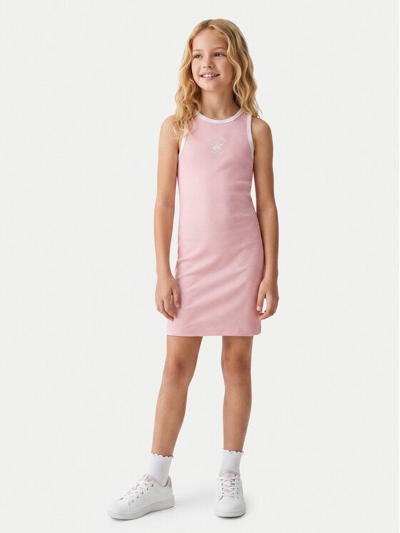 Beverly Hills Polo Club Beverly Hills Polo Club Повсякденна сукня W126-BHGDS-1059-13X Світло-рожевий Slim Fit