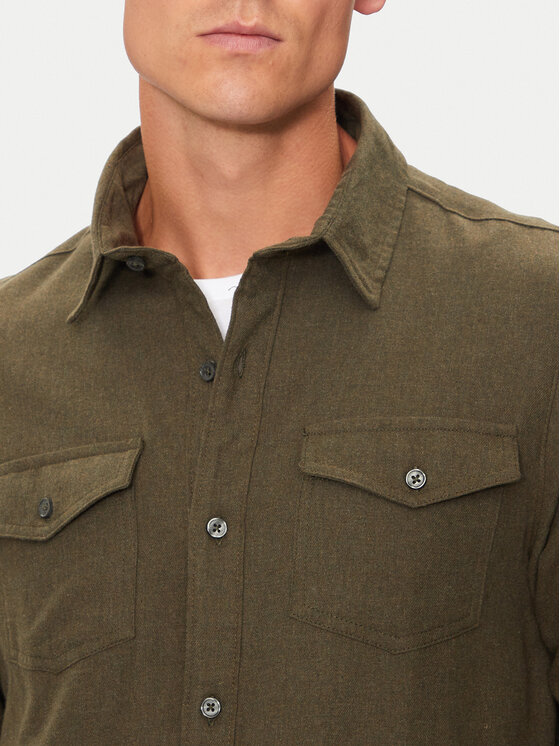 Brave Soul Brave Soul Koszula MSH-230CONANB Khaki Regular Fit