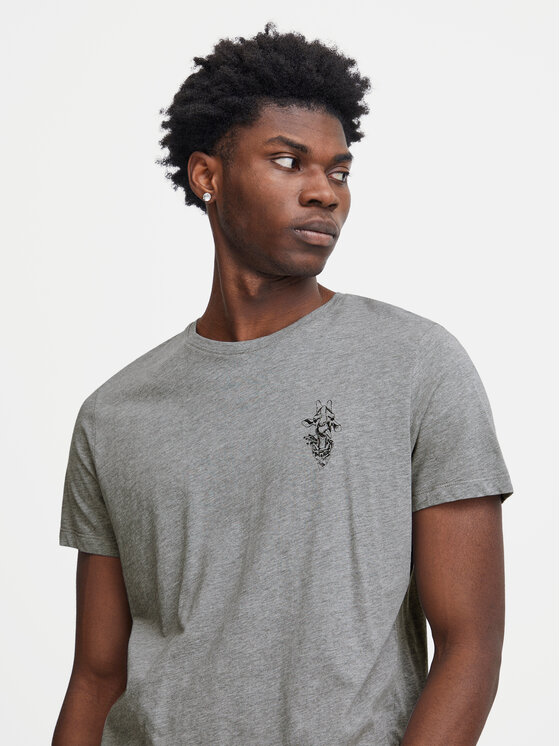 Blend Blend Тишърт 20716511 Сив Regular Fit
