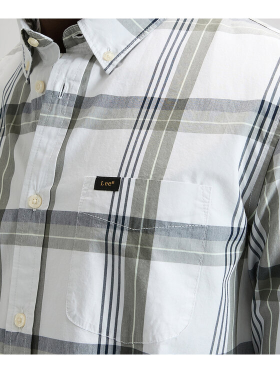 Lee Lee Koszula 112376563 Zielony Regular Fit