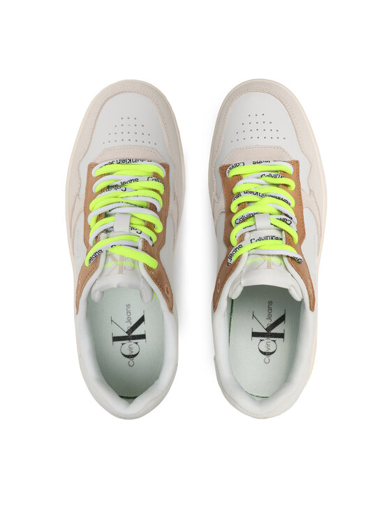 Calvin Klein Jeans Calvin Klein Jeans Αθλητικά Basket Cupsole Fluo Contrast YW0YW00920 Λευκό