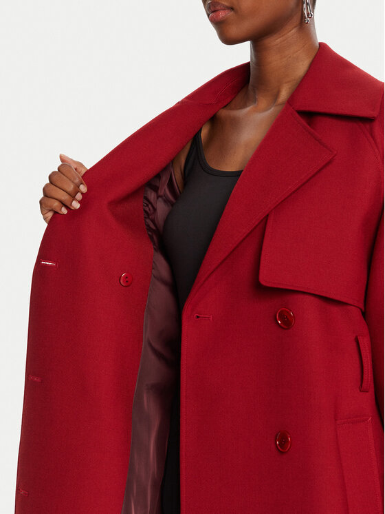 Patrizia Pepe Patrizia Pepe Тренч 8O0188/A630-J4L3 Бордовий Regular Fit