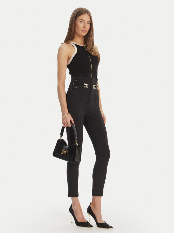 Elisabetta Franchi Elisabetta Franchi Szövet nadrág PA-158-61E2-V350 Fekete Skinny Fit