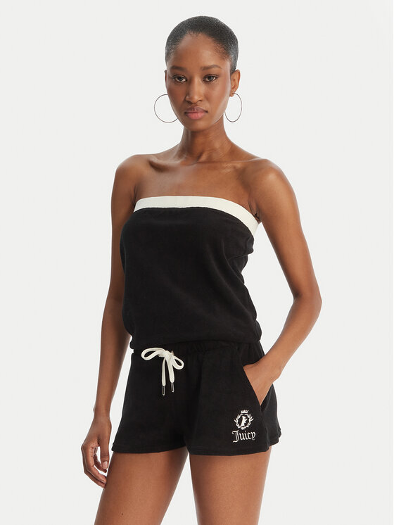 Juicy Couture Juicy Couture Гащеризон Applique Terry JCWFP126316 Черен Regular Fit