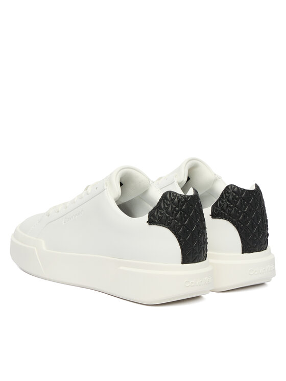 Calvin Klein Calvin Klein Sportcipők Chunky Cupsole Laceup Lth Bt Aop YW0YW02036 Fehér