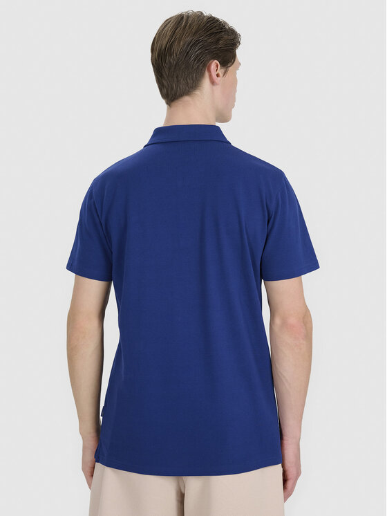 4F 4F Polo MIDSHOP TEXTILE Granatowy Regular Fit