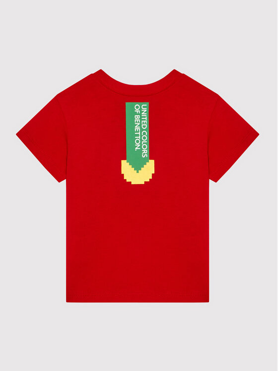 United Colors Of Benetton United Colors Of Benetton Majica PAC-MAN 3096G102F Rdeča Regular Fit