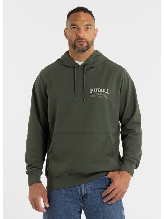 PITBULL PITBULL Bluza Bluza męska z kapturem TROUBLEMAKER L Zielony Regular Fit