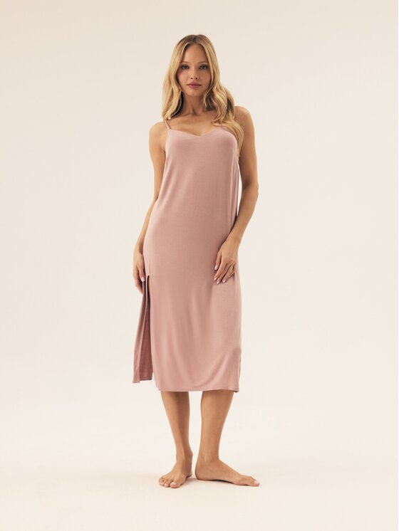 Esotiq Esotiq Koszula nocna 42410 Różowy Regular Fit