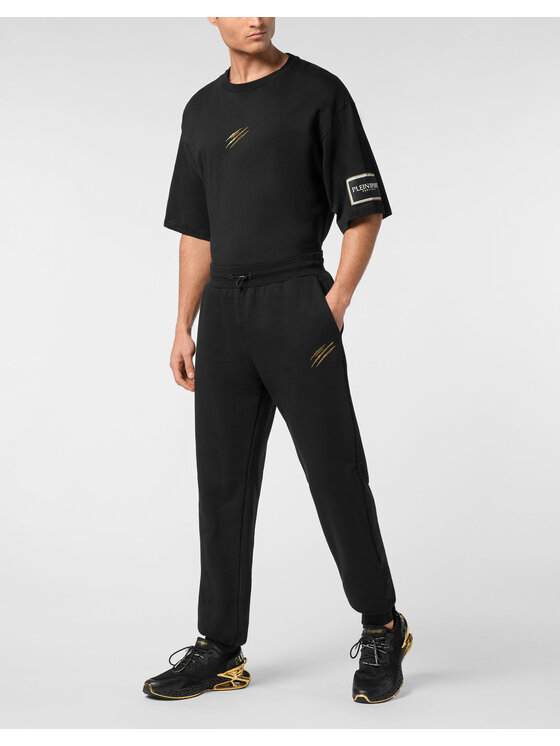 Plein Sport Plein Sport Долнище анцуг PAEC MJT2607 STE003N Черен Regular Fit