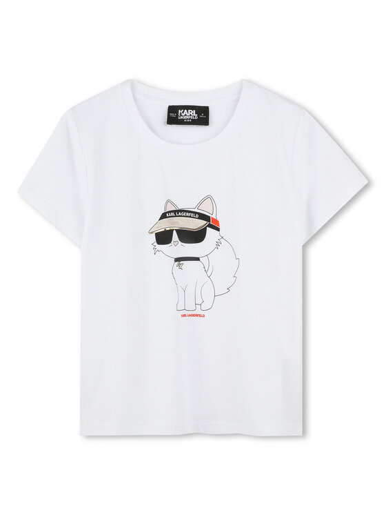 Karl Lagerfeld Kids Tričko Z30492 D Biela Regular Fit