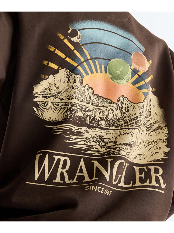 Wrangler Wrangler Bluza 112387742 Brązowy Regular Fit