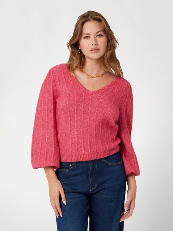 Guess Guess Sweter 169465 Koralowy Classic Fit