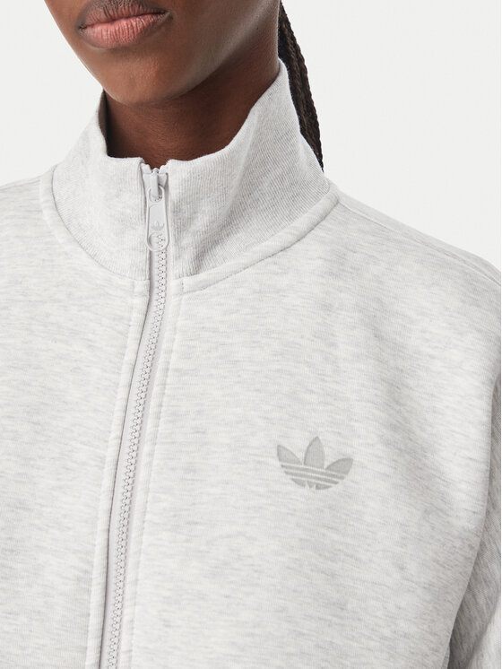 adidas adidas Bluza Spacer HY8037 Szary jasny Oversize