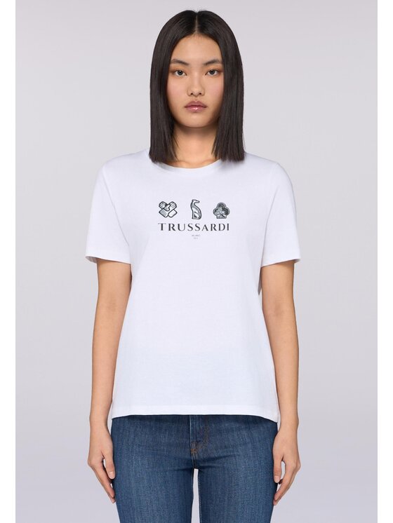 Trussardi Trussardi T-shirt G1166000198N001 Bianco Regular Fit