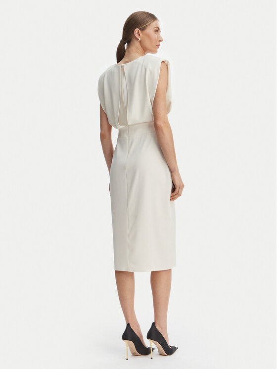 Rinascimento Rinascimento Abito da cocktail CFC0127570003 Bianco Slim Fit