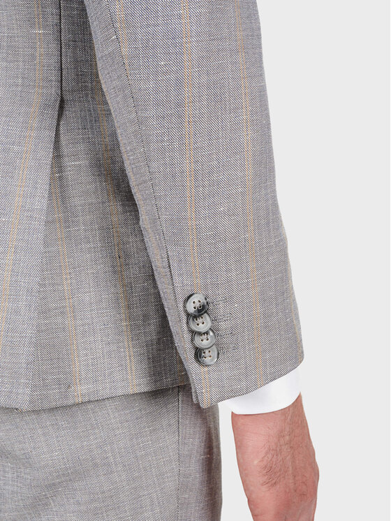 Evenemen Evenemen Marynarka OVO BEIGE Szary Slim Fit