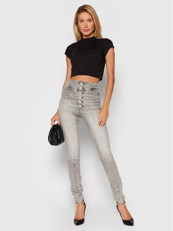 Blusa Francesca W1BP16 K8RN0 Nero Slim Fit