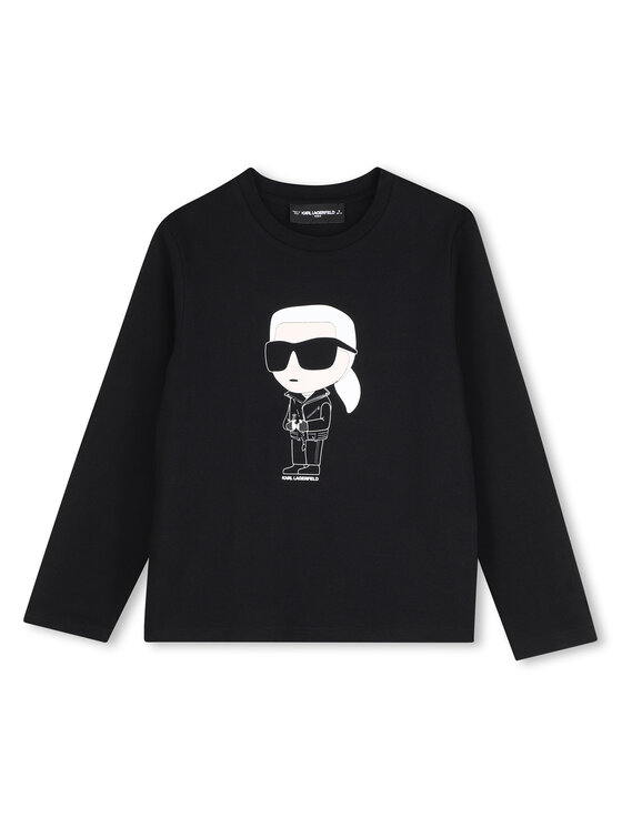 Karl Lagerfeld Kids Karl Lagerfeld Kids Bluza Z31369 D Črna Regular Fit