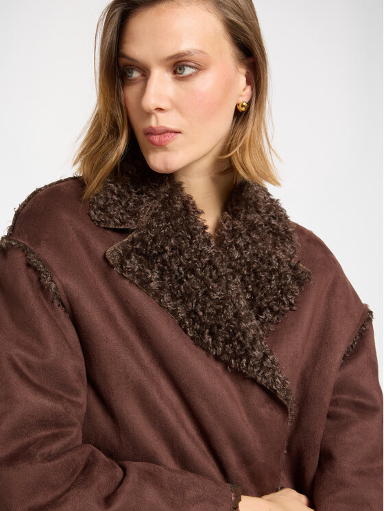 Elena Mirò Elena Mirò Cappotto invernale 8140P100055N032 Marrone Regular Fit