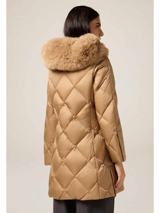 Oltre Oltre Giubbotto piumino F832R001445N012 Écru A-Line Fit