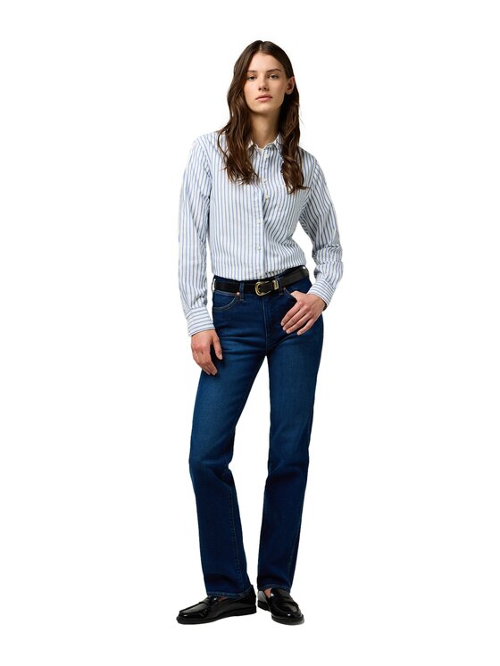 Wrangler Wrangler Jeansy Straight Niebieski Straight Fit