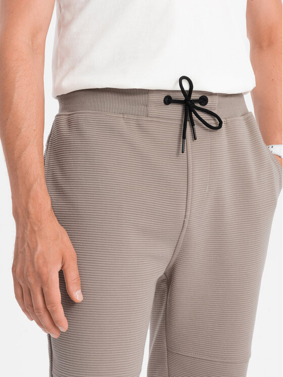 Ombre Ombre Spodnie dresowe OM-PASK-0129 Szary Regular Fit